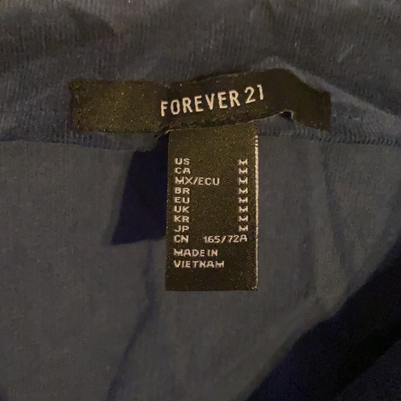 Blue Velvet Zipper Skirt - Picture 4 of 5